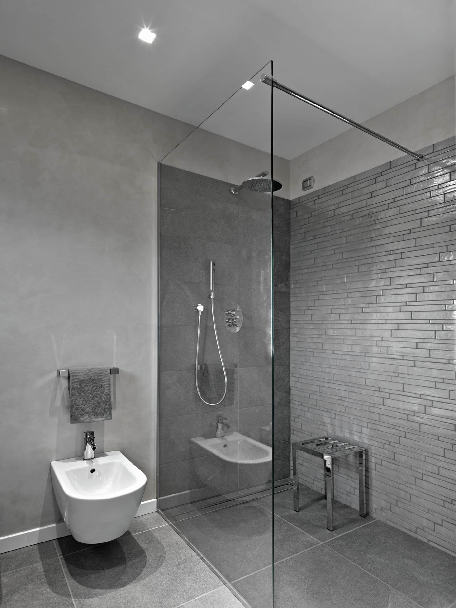 modern bathroom interior with glass shower box 2021 09 01 23 16 15 utc scaled 1